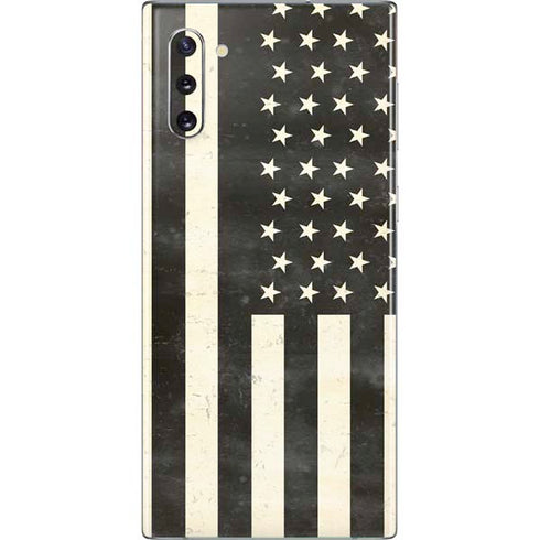 Black & White USA Flag Galaxy Note 10 Skin