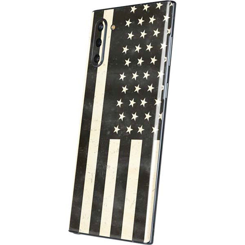 Black & White USA Flag Galaxy Note 10 Skin
