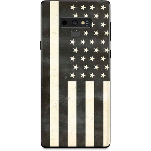 Black & White USA Flag Galaxy Note 9 Skin