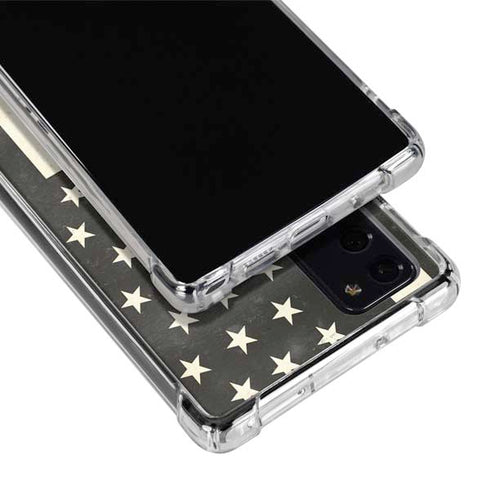 Black & White USA Flag Galaxy Note20 5G Clear Case
