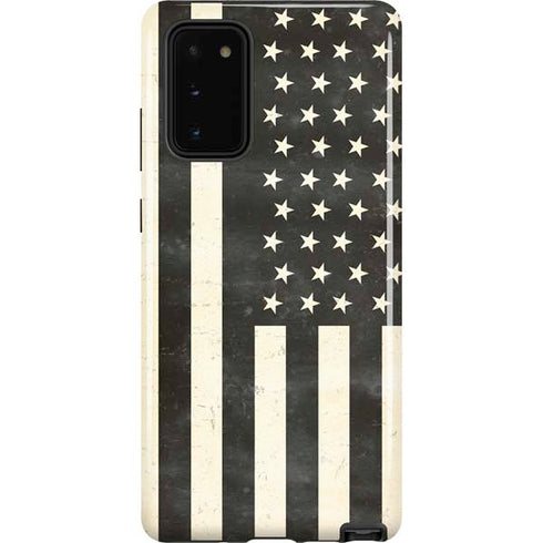 Black & White USA Flag Galaxy Note20 5G Pro Case