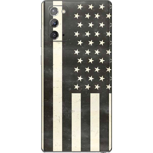 Black & White USA Flag Galaxy Note20 5G Skin
