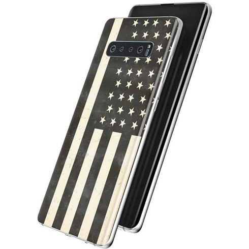 Black & White USA Flag Galaxy S10 Skin