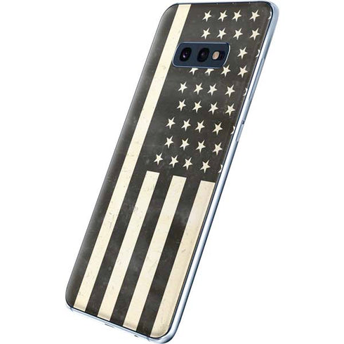 Black & White USA Flag Galaxy S10e Skin
