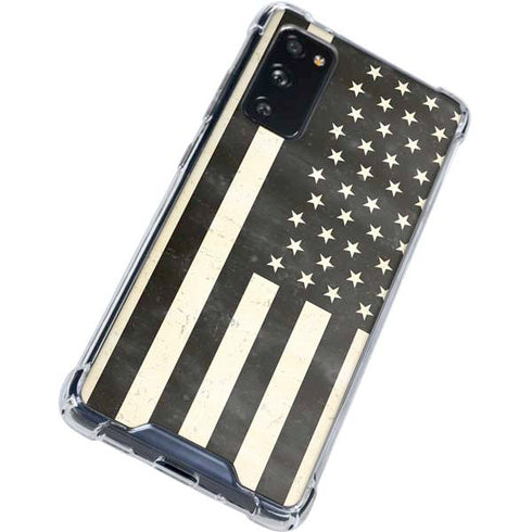 Black & White USA Flag Galaxy S20 FE Clear Case
