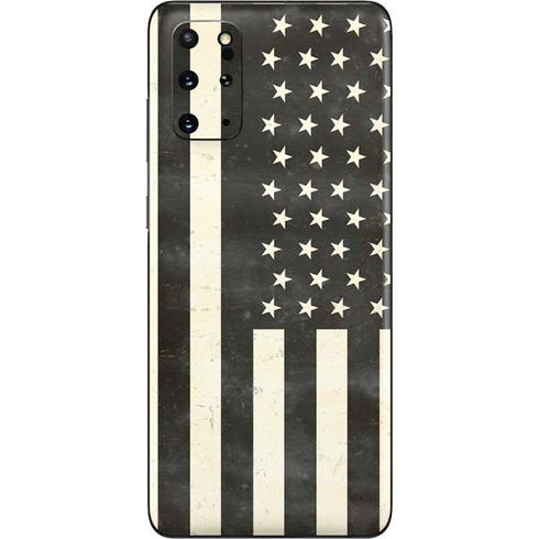 Black & White USA Flag Galaxy S20 Plus Skin