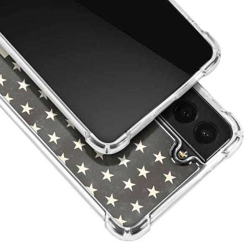 Black & White USA Flag Galaxy S21 5G Clear Case