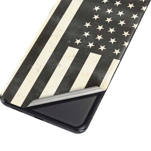 Black & White USA Flag Galaxy S21 5G Skin