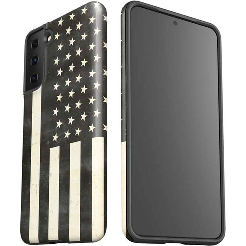Black & White USA Flag Galaxy S21 FE Pro Case