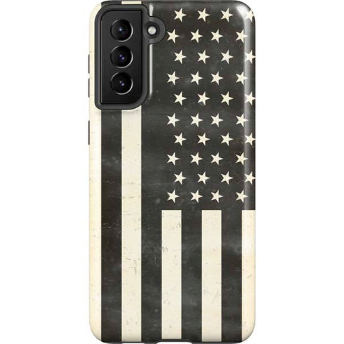 Black & White USA Flag Galaxy S21 Plus 5G Pro Case