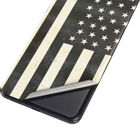 Black & White USA Flag Galaxy S21 Plus 5G Skin
