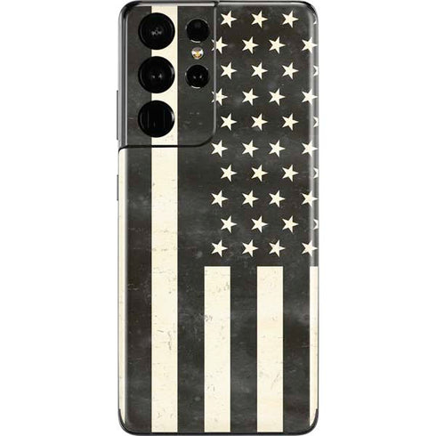 Black & White USA Flag Galaxy S21 Ultra 5G Skin
