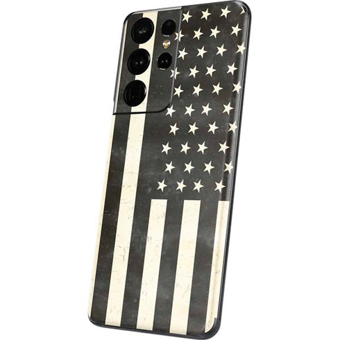 Black & White USA Flag Galaxy S21 Ultra 5G Skin