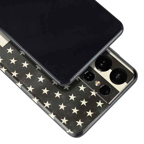 Black & White USA Flag Galaxy S21 Ultra 5G Skin