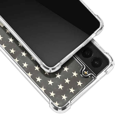 Black & White USA Flag Galaxy S22 Clear Case