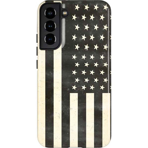 Black & White USA Flag Galaxy S22 Plus Pro Case