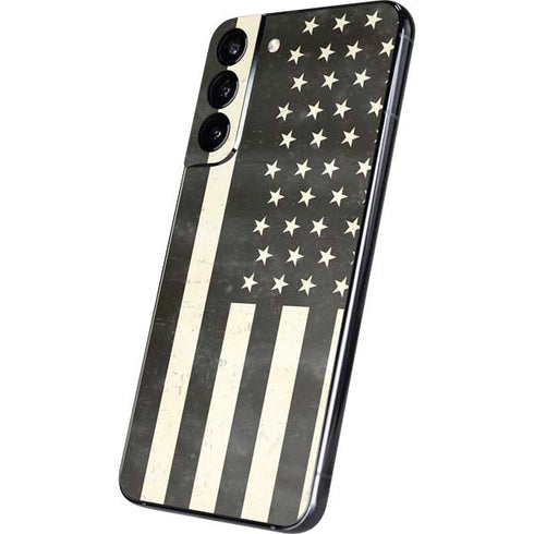 Black & White USA Flag Galaxy S22 Plus Skin