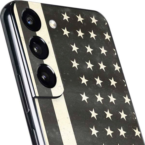 Black & White USA Flag Galaxy S22 Plus Skin