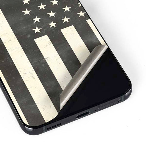 Black & White USA Flag Galaxy S22 Skin