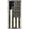 Black & White USA Flag Galaxy S22 Ultra Clear Case