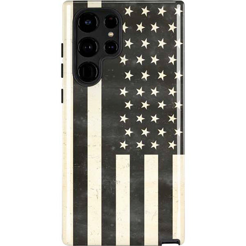 Black & White USA Flag Galaxy S22 Ultra Pro Case