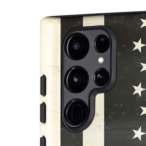 Black & White USA Flag Galaxy S22 Ultra Pro Case