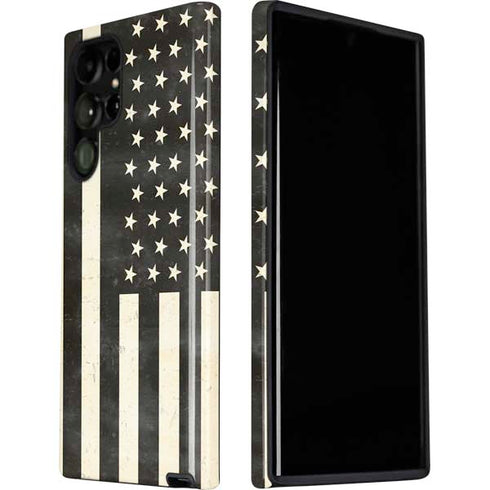 Black & White USA Flag Galaxy S22 Ultra Pro Case