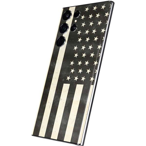 Black & White USA Flag Galaxy S22 Ultra Skin