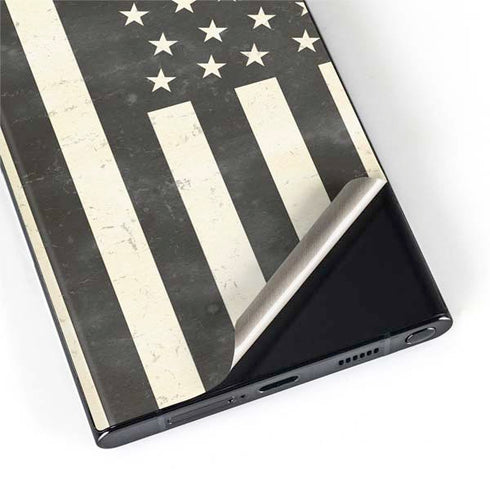 Black & White USA Flag Galaxy S22 Ultra Skin