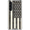Black & White USA Flag Galaxy S23 Clear Case