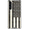 Black & White USA Flag Galaxy S23 Plus Clear Case