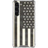 Black & White USA Flag Galaxy S23 Plus Clear Case
