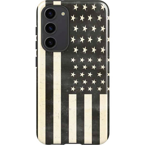 Black & White USA Flag Galaxy S23 Plus Pro Case