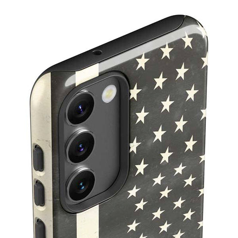 Black & White USA Flag Galaxy S23 Pro Case