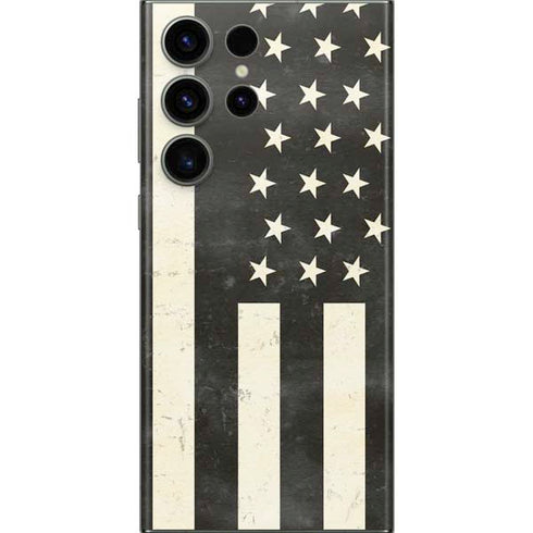Black & White USA Flag Galaxy S23 Ultra Skin