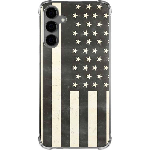 Black & White USA Flag Galaxy S24 Plus Clear Case