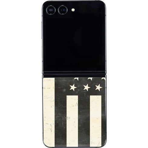 Black & White USA Flag Galaxy Z Flip5 5G Skin