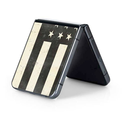 Black & White USA Flag Galaxy Z Flip5 5G Skin