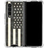 Black & White USA Flag Galaxy Z Fold4 5G Clear Case
