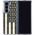 Black & White USA Flag Galaxy Z Fold5 5G Clear Case