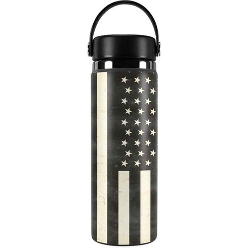 Black & White USA Flag Hydro Flask 20oz Wide Mouth Skin