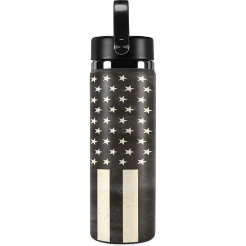 Black & White USA Flag Hydro Flask 20oz Wide Mouth Skin
