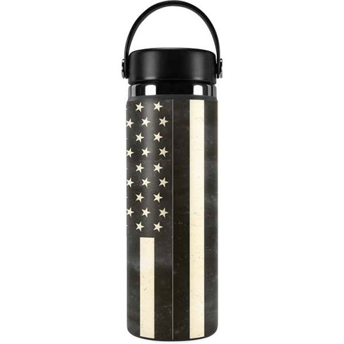 Black & White USA Flag Hydro Flask 20oz Wide Mouth Skin