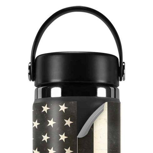 Black & White USA Flag Hydro Flask 20oz Wide Mouth Skin