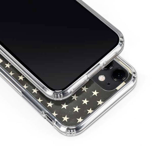 Black & White USA Flag iPhone 11 Clear Case