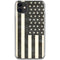 Black & White USA Flag iPhone 11 Clear Case