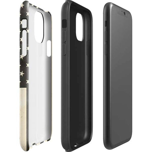 Black & White USA Flag iPhone 11 Impact Case