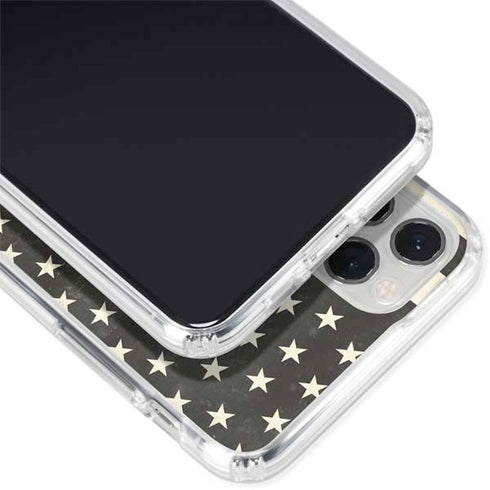 Black & White USA Flag iPhone 11 Pro Clear Case