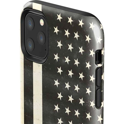 Black & White USA Flag iPhone 11 Pro Max Impact Case
