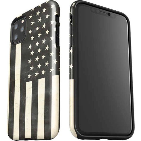 Black & White USA Flag iPhone 11 Pro Max Impact Case